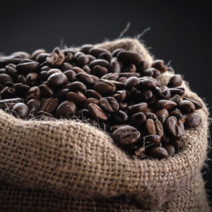 Bag or roasted coffee beans